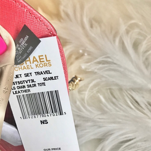 NEW MICHAEL KORS SCARLET CHAIN SHOULDER MK TOTE - Picture 3 of 8